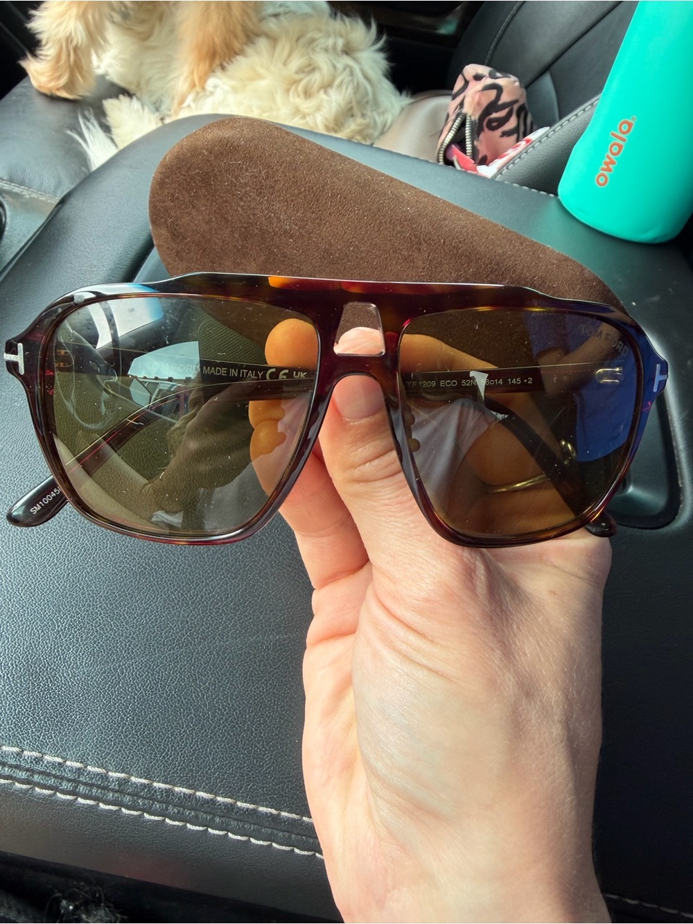 Tom Ford Tortoiseshell Brown Gradient Aviator Sunglasses